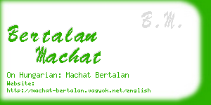 bertalan machat business card
